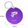 מחזיק מפתחות בצורת עיגול בעיצוב אישי עם השם שלך בעיצוב לדוג גודל המחזיק 5 × 5 ס"מ