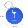 מחזיק מפתחות בצורת עיגול בעיצוב אישי עם השם שלך בעיצוב אנפה גודל המחזיק 5 × 5 ס"מ
