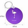מחזיק מפתחות בצורת עיגול בעיצוב אישי עם השם שלך בעיצוב אנפה גודל המחזיק 5 × 5 ס"מ