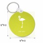 מחזיק מפתחות בצורת עיגול בעיצוב אישי עם השם שלך בעיצוב אנפה גודל המחזיק 5 × 5 ס"מ