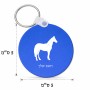 מחזיק מפתחות בצורת עיגול בעיצוב אישי עם השם שלך בעיצוב סוס גודל המחזיק 5 × 5 ס"מ