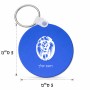 מחזיק מפתחות בצורת עיגול בעיצוב אישי עם השם שלך בעיצוב פני אריה גודל המחזיק 5 × 5 ס"מ