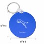 מחזיק מפתחות בצורת עיגול בעיצוב אישי עם השם שלך בעיצוב פומה גודל המחזיק 5 × 5 ס"מ