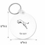 מחזיק מפתחות בצורת עיגול בעיצוב אישי עם השם שלך בעיצוב פומה גודל המחזיק 5 × 5 ס"מ