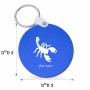 מחזיק מפתחות בצורת עיגול בעיצוב אישי עם השם שלך בעיצוב עקרב גודל המחזיק 5 × 5 ס"מ