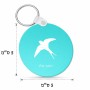 מחזיק מפתחות בצורת עיגול בעיצוב אישי עם השם שלך בעיצוב לבלוע גודל המחזיק 5 × 5 ס"מ