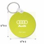 מחזיק מפתחות בצורת עיגול בעיצוב אישי עם השם שלך בעיצוב אאודי גודל המחזיק 5 × 5 ס"מ