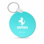 מחזיק מפתחות בצורת עיגול בעיצוב אישי עם השם שלך בעיצוב פרארי גודל המחזיק 5 × 5 ס"מ