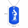 שרשרת דיסקיט מאלומיניום בעיצוב אישי עם השם שלך בעיצוב אימון ספינינג - אישה גודל הדיסקיט 2.9 × 5 ס"מ