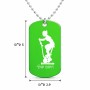 שרשרת דיסקיט מאלומיניום בעיצוב אישי עם השם שלך בעיצוב אימון ספינינג - אישה גודל הדיסקיט 2.9 × 5 ס"מ