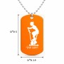 שרשרת דיסקיט מאלומיניום בעיצוב אישי עם השם שלך בעיצוב אימון ספינינג - אישה גודל הדיסקיט 2.9 × 5 ס"מ