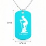שרשרת דיסקיט מאלומיניום בעיצוב אישי עם השם שלך בעיצוב אימון ספינינג - אישה גודל הדיסקיט 2.9 × 5 ס"מ