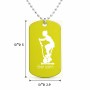 שרשרת דיסקיט מאלומיניום בעיצוב אישי עם השם שלך בעיצוב אימון ספינינג - אישה גודל הדיסקיט 2.9 × 5 ס"מ