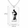 שרשרת דיסקיט מאלומיניום בעיצוב אישי עם השם שלך בעיצוב אימון ספינינג - אישה גודל הדיסקיט 2.9 × 5 ס"מ