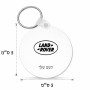 מחזיק מפתחות בצורת עיגול בעיצוב אישי עם השם שלך בעיצוב לנד רובר גודל המחזיק 5 × 5 ס"מ