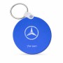 מחזיק מפתחות בצורת עיגול בעיצוב אישי עם השם שלך בעיצוב מרצדס-בנץ גודל המחזיק 5 × 5 ס"מ