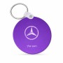 מחזיק מפתחות בצורת עיגול בעיצוב אישי עם השם שלך בעיצוב מרצדס-בנץ גודל המחזיק 5 × 5 ס"מ