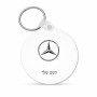 מחזיק מפתחות בצורת עיגול בעיצוב אישי עם השם שלך בעיצוב מרצדס-בנץ גודל המחזיק 5 × 5 ס"מ