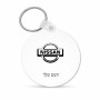 מחזיק מפתחות בצורת עיגול בעיצוב אישי עם השם שלך בעיצוב ניסאן גודל המחזיק 5 × 5 ס"מ