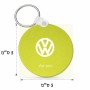 מחזיק מפתחות בצורת עיגול בעיצוב אישי עם השם שלך בעיצוב פולקסווגן גודל המחזיק 5 × 5 ס"מ