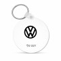 מחזיק מפתחות בצורת עיגול בעיצוב אישי עם השם שלך בעיצוב פולקסווגן גודל המחזיק 5 × 5 ס"מ