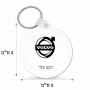 מחזיק מפתחות בצורת עיגול בעיצוב אישי עם השם שלך בעיצוב וולוו גודל המחזיק 5 × 5 ס"מ