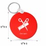 מחזיק מפתחות בצורת עיגול בעיצוב אישי עם השם שלך בעיצוב מעצב שיער גודל המחזיק 5 × 5 ס"מ
