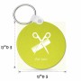 מחזיק מפתחות בצורת עיגול בעיצוב אישי עם השם שלך בעיצוב מעצב שיער גודל המחזיק 5 × 5 ס"מ