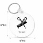 מחזיק מפתחות בצורת עיגול בעיצוב אישי עם השם שלך בעיצוב מעצב שיער גודל המחזיק 5 × 5 ס"מ