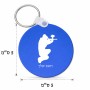 מחזיק מפתחות בצורת עיגול בעיצוב אישי עם השם שלך בעיצוב שחקן כאב כדור גודל המחזיק 5 × 5 ס"מ