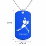 שרשרת דיסקיט מאלומיניום בעיצוב אישי עם השם שלך בעיצוב שחקן טניס גודל הדיסקיט 2.9 × 5 ס"מ