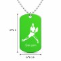 שרשרת דיסקיט מאלומיניום בעיצוב אישי עם השם שלך בעיצוב שחקן טניס גודל הדיסקיט 2.9 × 5 ס"מ