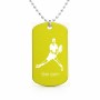 שרשרת דיסקיט מאלומיניום בעיצוב אישי עם השם שלך בעיצוב שחקן טניס גודל הדיסקיט 2.9 × 5 ס"מ