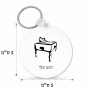 מחזיק מפתחות בצורת עיגול בעיצוב אישי עם השם שלך בעיצוב שחקן ביליארד גודל המחזיק 5 × 5 ס"מ