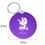 מחזיק מפתחות בצורת עיגול בעיצוב אישי עם השם שלך בעיצוב עגלת תינוק גודל המחזיק 5 × 5 ס"מ