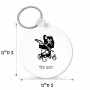 מחזיק מפתחות בצורת עיגול בעיצוב אישי עם השם שלך בעיצוב עגלת תינוק גודל המחזיק 5 × 5 ס"מ