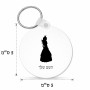 מחזיק מפתחות בצורת עיגול בעיצוב אישי עם השם שלך בעיצוב נסיכה גודל המחזיק 5 × 5 ס"מ