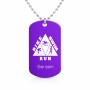 שרשרת דיסקיט מאלומיניום בעיצוב אישי עם השם שלך בעיצוב טריאתלון גודל הדיסקיט 2.9 × 5 ס"מ