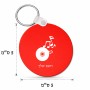 מחזיק מפתחות בצורת עיגול בעיצוב אישי עם השם שלך בעיצוב תקליטור - אזור מוזיקה גודל המחזיק 5 × 5 ס"מ