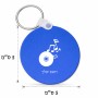 מחזיק מפתחות בצורת עיגול בעיצוב אישי עם השם שלך בעיצוב תקליטור - אזור מוזיקה גודל המחזיק 5 × 5 ס"מ