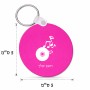 מחזיק מפתחות בצורת עיגול בעיצוב אישי עם השם שלך בעיצוב תקליטור - אזור מוזיקה גודל המחזיק 5 × 5 ס"מ