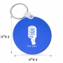 מחזיק מפתחות בצורת עיגול בעיצוב אישי עם השם שלך בעיצוב מיקרופון גודל המחזיק 5 × 5 ס"מ
