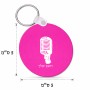 מחזיק מפתחות בצורת עיגול בעיצוב אישי עם השם שלך בעיצוב מיקרופון גודל המחזיק 5 × 5 ס"מ