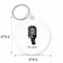מחזיק מפתחות בצורת עיגול בעיצוב אישי עם השם שלך בעיצוב מיקרופון גודל המחזיק 5 × 5 ס"מ