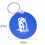 מחזיק מפתחות בצורת עיגול בעיצוב אישי עם השם שלך בעיצוב מזלות - דלי גודל המחזיק 5 × 5 ס"מ