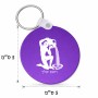 מחזיק מפתחות בצורת עיגול בעיצוב אישי עם השם שלך בעיצוב מזלות - דלי גודל המחזיק 5 × 5 ס"מ