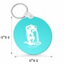 מחזיק מפתחות בצורת עיגול בעיצוב אישי עם השם שלך בעיצוב מזלות - דלי גודל המחזיק 5 × 5 ס"מ