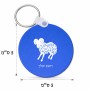 מחזיק מפתחות בצורת עיגול בעיצוב אישי עם השם שלך בעיצוב מזלות - טלה גודל המחזיק 5 × 5 ס"מ