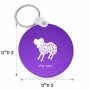 מחזיק מפתחות בצורת עיגול בעיצוב אישי עם השם שלך בעיצוב מזלות - טלה גודל המחזיק 5 × 5 ס"מ