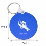 מחזיק מפתחות בצורת עיגול בעיצוב אישי עם השם שלך בעיצוב מזלות - סרטן גודל המחזיק 5 × 5 ס"מ